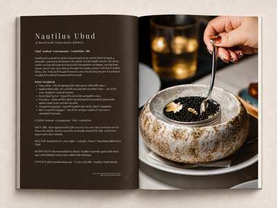 Nautilus Ubud restaurant spread from the Bali Food Guide