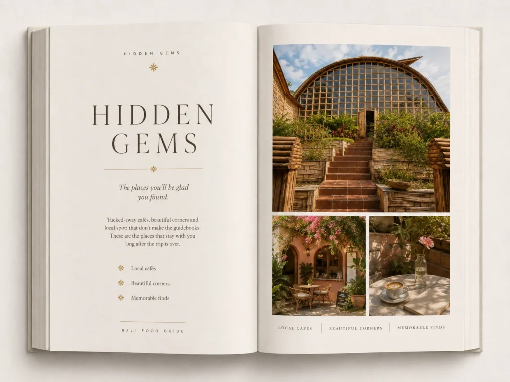 The Hidden Gems chapter of the Bali Food Guide